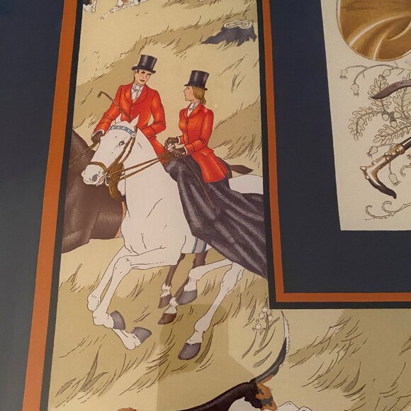 Gucci Rare Vintage Printed Silk Scarf - Framed - Picture 4 of 8